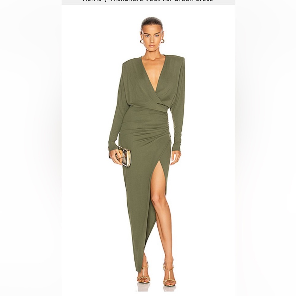 Alexandre Vauthier dress, size 36, khaki green color